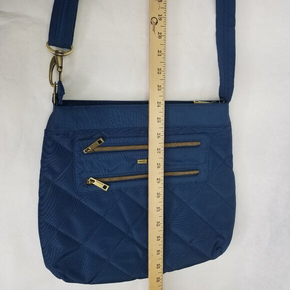 Travelon Bag Women's Navy Quilted Crossbody Purse Messenger Anti-Theft RFID - Picture 13 of 16